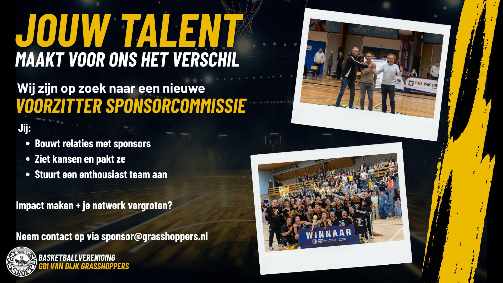Vacature_Voorzitter Sponsorcie (Landscape)